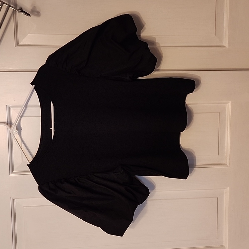 A New Day puffy sleeve T-shirt, black, size L